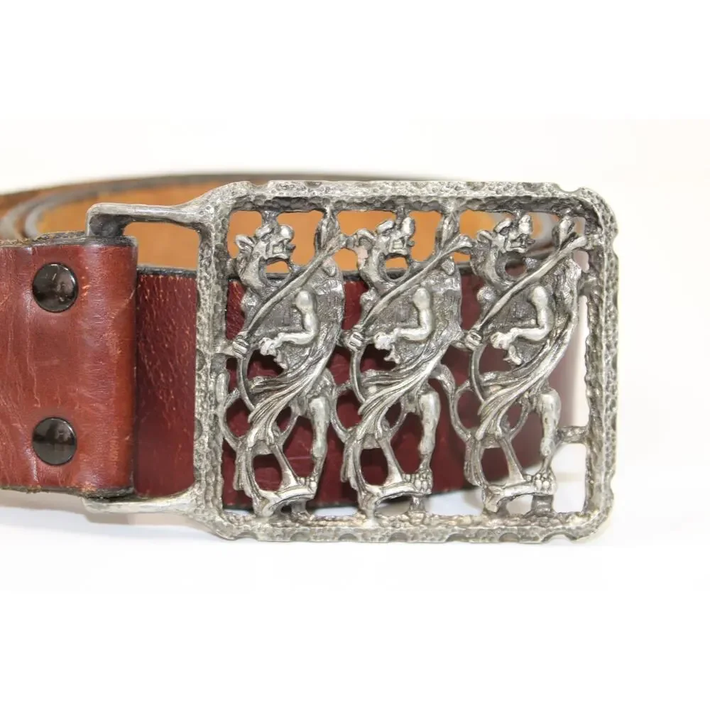 Vintage 60s Synek Belt Buckle Signed by Richard Synek 1969 NYC 37